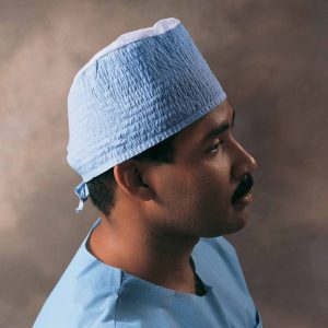O&M HALYARD INC Halyard Blue Ties Surgeon Cap 69520