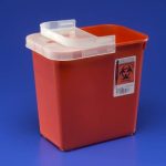CARDINAL SharpSafety™ Multi-purpose Sharps Container, 2 Gallon, 10.5 x 10 x 7.25 Inch 8990SA