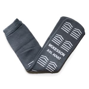 MCKESSON BRAND McKesson Slipper Socks, Single Tread, 2X-Large, Gray 16-XXL-3800