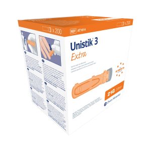 OWEN MUMFORD Unistik® 3 Extra Safety Lancet, 21 Gauge, 2-millimeter Depth AT 1014