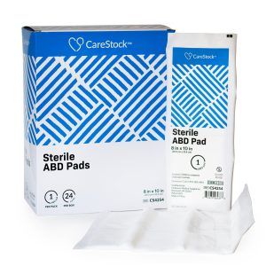 CareStock™ Sterile Abdominal Pad, 8 x 10 Inch – Nonwoven Cellulose ABD Pads CS4254
