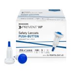 MCKESSON BRAND McKesson Prevent® HP Push Button Safety Lancet, 25 Gauge, 1.4 mm 16-PBHPSL25G1.4X