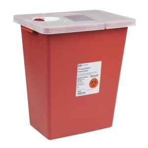 CARDINAL SharpSafety™ Multi-purpose Sharps Container, 8 Gallon, 15.5 x 17.5 x 11 Inch 8980-
