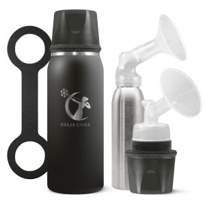 CERES CHILL CO Ceres Chill OG Stainless Steel Breast Milk Chiller Container, Black CC-1-BC-L-BL
