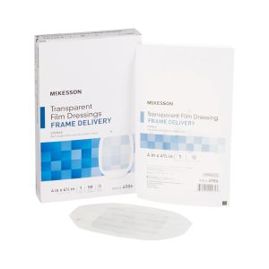 MCKESSON BRAND McKesson Octagonal Sterile Dressing with Frame-Style Delivery, 4 x 4-3/4 Inch 4986