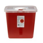 CARDINAL SharpSafety™ Multi-purpose Sharps Container, 2 Gallon, 10.5 x 10 x 7.25 Inch 8970