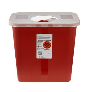 CARDINAL SharpSafety™ Multi-purpose Sharps Container, 2 Gallon, 10.5 x 10 x 7.25 Inch 8970
