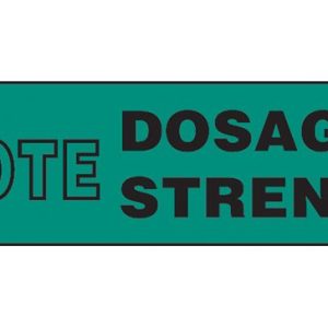 HEALTH CARE LOGISTICS Barkley® "Dose Strength" Advisory Label, 1.6 x 0.4 Inch 2048