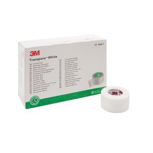 SOLVENTUM CORPORATION 3M™ Transpore™ Plastic Medical Tape, 1 Inch x 10 Yard, White 1534-1