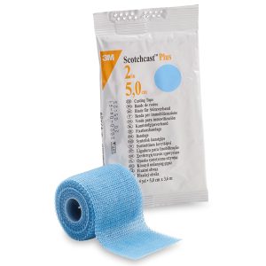 SOLVENTUM CORPORATION 3M™ Scotchcast™ Plus Light Blue Cast Tape, 2 Inch x 4 Yard 82002L