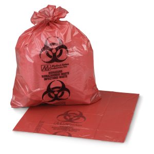 MCKESSON BRAND McKesson Biohazard Waste Bag, 7 – 10 gallon Capacity, 24 x 24 Inch 03-4550