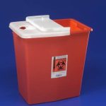 CARDINAL SharpSafety™ Multi-purpose Sharps Container, 12 Gallon, 18¾ x 18¼ x 12¾ Inch 8936SA