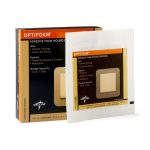 MEDLINE Optifoam® Adhesive with Border Foam Dressing, 4½ x 4½ Inch MSC1044EP