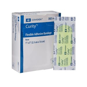 CARDINAL Curity™ Neon Adhesive Strip, 1 x 3 Inch 44104-