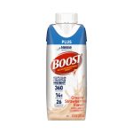 NESTLE HEALTHCARE NUTRITION Boost® Plus Strawberry Balanced Nutritional Drink, 8-ounce bottle 00041679933367