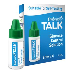 OMNIS HEALTH Embrace® Talk Control Solution for use with Embrace Talk Blood Glucose Monitor APX03AB0318