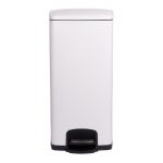 MCKESSON BRAND McKesson White Square Step-On Trash Can, 8 gallon 16-35266