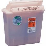 CARDINAL Renewables™ In-Room™ Sharps Container, 1.25 Gallon, 10.75 x 12.5 x 5.5 Inch 8507MW