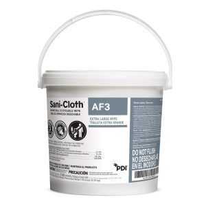 PROFESSIONAL DISPOSABLES Sani-Cloth® AF3 Germicidal Extra Large Disinfectant Wipes, Pail, 160 ct. P1450P