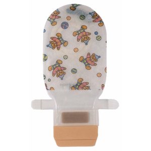 COLOPLAST Assura® ColoKids™ Teddy Bear Design Colostomy Pouch, Purple Match 14692