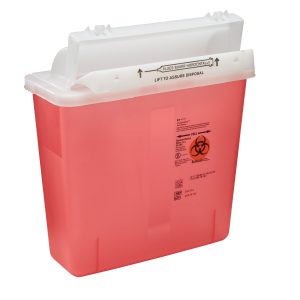 CARDINAL SharpStar™ In-Room™ Sharps Container, 1.25 Gallon, 12.5 x 5.5 x 10.75 Inch 8507SA