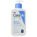 LOREAL USA CeraVe® Baby Wash and Shampoo Unscented, 8-ounce Pump Bottle 60600056019