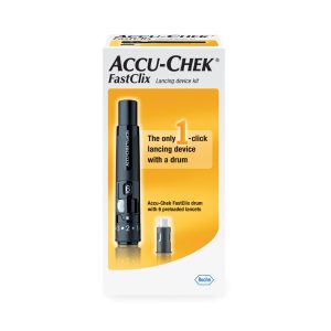 ROCHE DIABETES CARE Accu-Chek FastClix Lancet, 11 Depth Settings Preloaded Safety Drum, Track System 05864666160