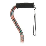 NOVA ORTHO-MED Nova Green Paisley Print Offset Cane, 30 to 39 Inch Height 1070GP