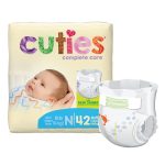 FIRST QUALITY PRODUCTS LLC Cuties® Premium Diaper, Newborn CR0001