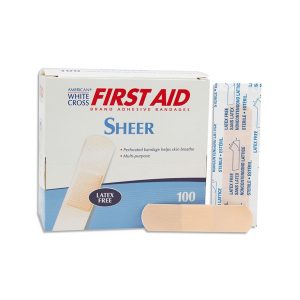 DUKAL American White Cross Adhesive Strip 3/4 x 3 Inch 1275033