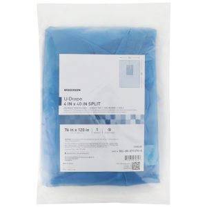 MCKESSON BRAND McKesson Sterile U-Drape with Split, 76 x 120 Inch 183-I80-09107G-S