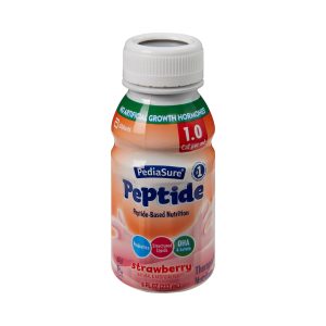 ABBOTT NUTRITION PediaSure® Peptide 1.0 Cal Peptide-Based Nutrition, Strawberry, 8-ounce Bottle 67411
