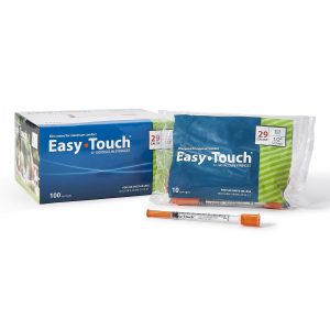 MHC MEDICAL EasyTouch™ Standard Insulin 1cc Syringe with Needle, 29 Gauge, 1/2 Inch Length 829155