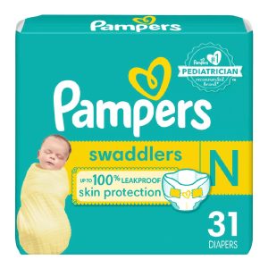 PROCTER & GAMBLE Pampers® Swaddlers Baby Diapers, Size 0 10037000828355
