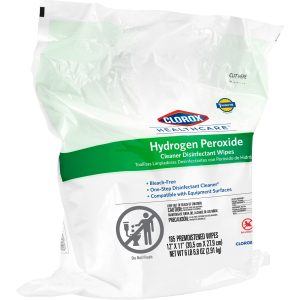 THE CLOROX COMPANY Clorox Healthcare® Hydrogen Peroxide Cleaner Disinfectant Wipes, Refill Pouch 30827
