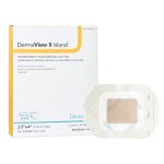 SION BRANDS LLC DermaView II™ Island Transparent Film Dressing with Pad, 3.5 x 4 Inch 16340