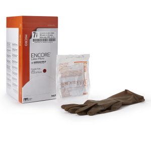 ANSELL Encore® Latex Micro Surgical Glove, Size 7.5, Brown 5787004