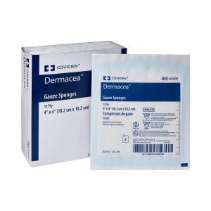 CARDINAL Dermacea™ Sterile Gauze Sponge, 4 x 4 Inch, 12-Ply 441000