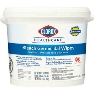 THE CLOROX COMPANY Clorox Healthcare® Bleach Germicidal Wipes, Bucket, 110 ct. 30358