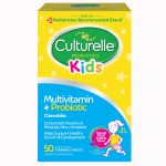 I-HEALTH INC Culturelle® Kids Multivitamin + Probiotic Chewable Tablets Natural Fruit Punch 049100400709