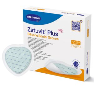 HARTMANN Zetuvit® Plus Silicone Border Super Absorbent Dressing, 9 x 9 Inch Sacral 413907