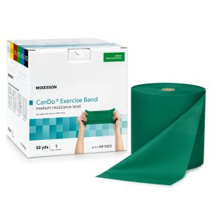 MCKESSON BRAND McKesson CanDo® Exercise Medium Resistance Band, Green, 5 Inch x 50 Yard 169-5623