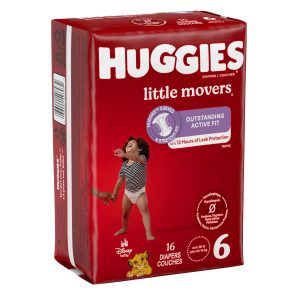 KIMBERLY CLARK Huggies® Little Movers® Diaper, Size 6 49693