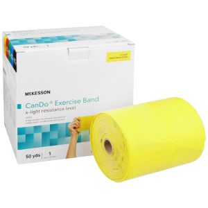 MCKESSON BRAND McKesson Exercise Resistance Band, Yellow, 5" x 50 Yard, Extra-Light Resistance 169-5221