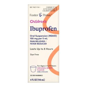 MCKESSON BRAND Foster & Thrive™ Children's Ibuprofen Oral Suspension, Original Berry, 4 ounces 70677111601