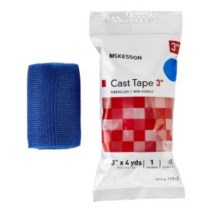 MCKESSON BRAND McKesson Blue Cast Tape, 3 Inch x 4 Yard 115-3B