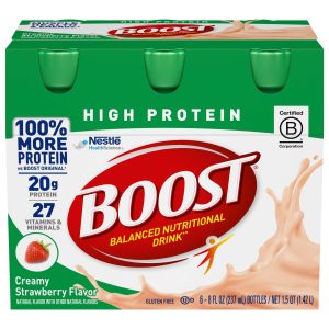 NESTLE HEALTHCARE NUTRITION Boost® High Protein Strawberry Complete Nutritional Drink, 8-ounce Bottle 00041679944363