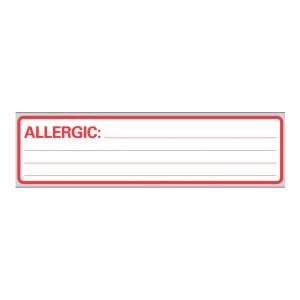 PDC HEALTHCARE Timemed Pre-Printed Allergy Alert Label Removable Tape, 6 x 1 Inch N-12