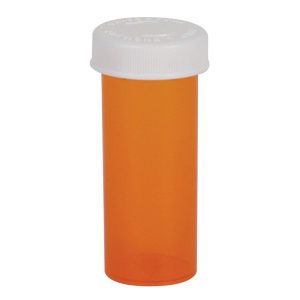 APOTHECARY PRODUCTS Ezy Dose® Push & Turn Amber Prescription Vial, 30 Dram Capacity 30435