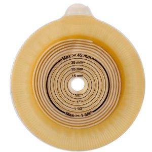 COLOPLAST Assura® Flat Ostomy Barrier, Pre-cut to Fit 25 mm Stomas, Green Color Match 14252